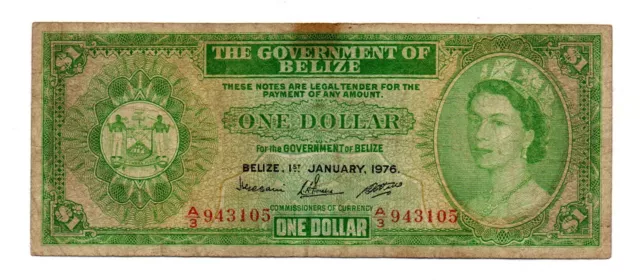 Belize: Banknote - 1 Dollar 1976 P33