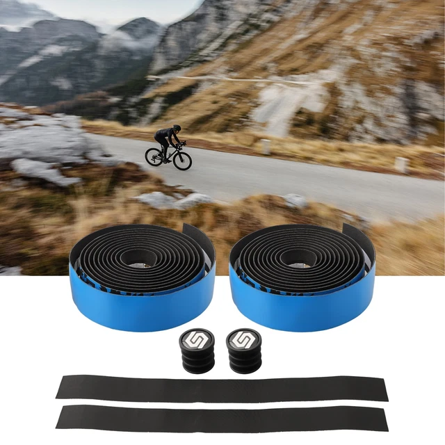 Ruban De Guidon Vélo Noir Et Bleu Dégradé - Très Doux Et Respirant Pour Vélo Route Et MTB