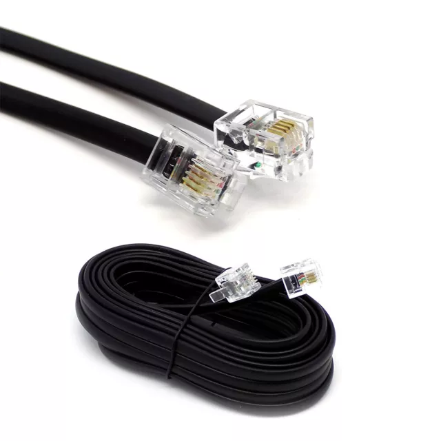 20m RJ11 ADSL Cable Broadband Internet Router Modem DSL Phone Extension Lead UK