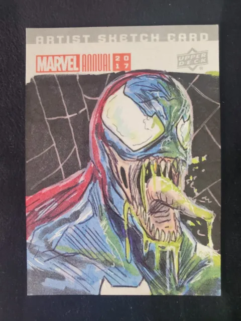 Venom 2017  Marvel Annual Sketch Card by Ryan Crosby SketchaFEX 1:1 Rare