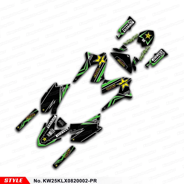 Dirt Bike Full Vinyl Stickers Decals Graphics Kit for KLX250 KLX250S 2008-2020