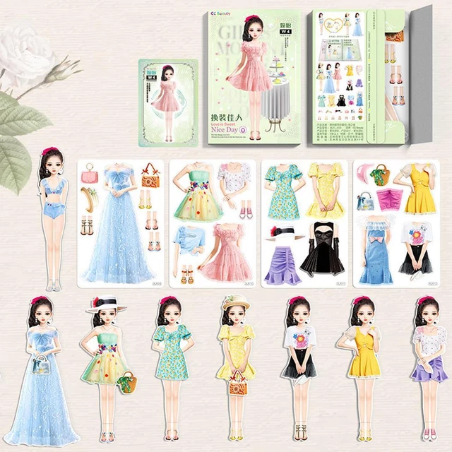 Travel Magnetic Paper Dolls Dress Up for Girls  Pretend Play Playset Toy