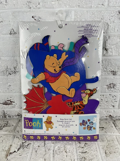 Vtg New DOLLY Disney Nursery Room Decor Set POOH Tiger Piglet Autumn Wall Hanger