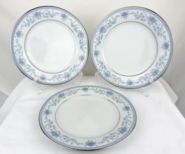 Noritake Blue Hill Plates 21cm Trio Pattern 2482 Fine China 1973 - 1996