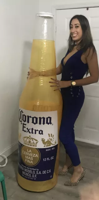 6 Feet Tall Inflatable Corona Beer Bottle Extra Rare Blow-up Vintage  Bar Promo