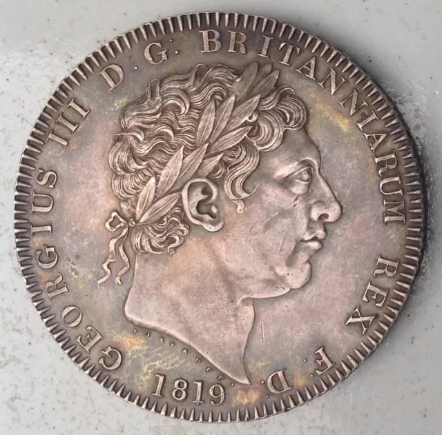 ***RARE Stunning 1819 George III Silver Crown LIX. Super High Grade FREE POST***