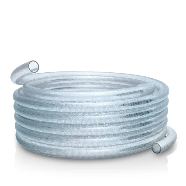 5/8 In. I.D. x 100 ft. Clear Braided High Pressure Reinforced PVC Vinyl Tubing