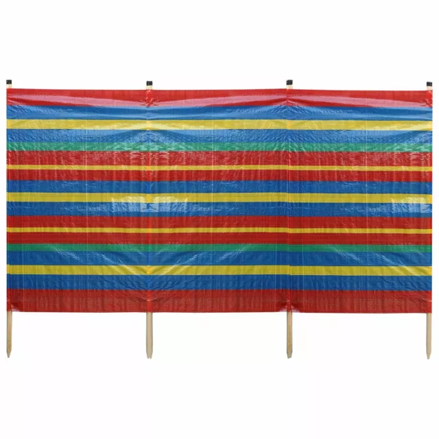 4 Pole Windbreak Beach Holiday Camping Garden Wind Breaker Shelter Sun Screen