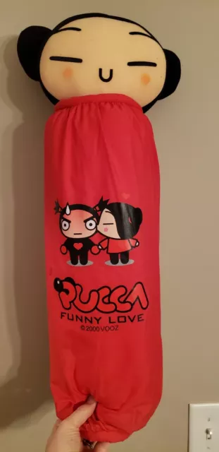 Pucca "Funny Love" Plush Doll Pillow Garu Anime Copyright 2000-2002 Vooz NWT