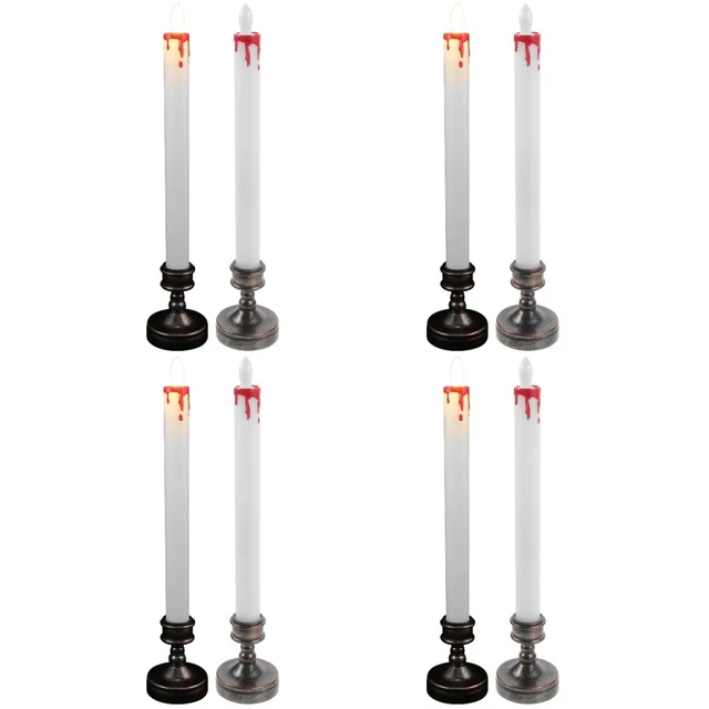 8 pz candele ad asta alimentate a batteria candela elettronica candele di Halloween senza