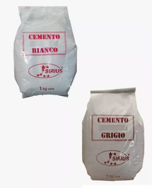 Cemento In Polvere 1 - 5 Kg Bianco Grigio Per Riparazioni Calcestruzzo Edilizia