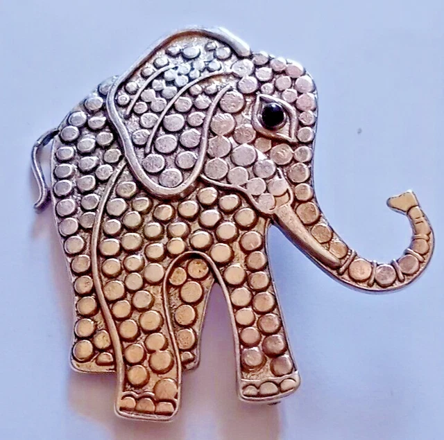 Vintage Estate Signed Darlene Dotted Sterling Silver Elephant pin brooch Vintage Estate Signed Darlene Dotted Sterling Silver Elephant pin brooch