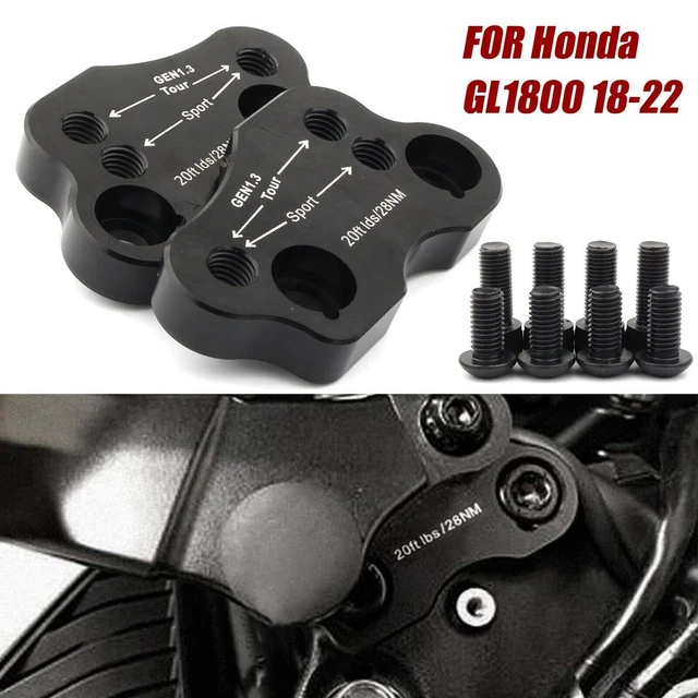 ADJUSTABLE HANDLEBAR RISERS Adapter Fit Honda Goldwing 1800 GL1800 2018