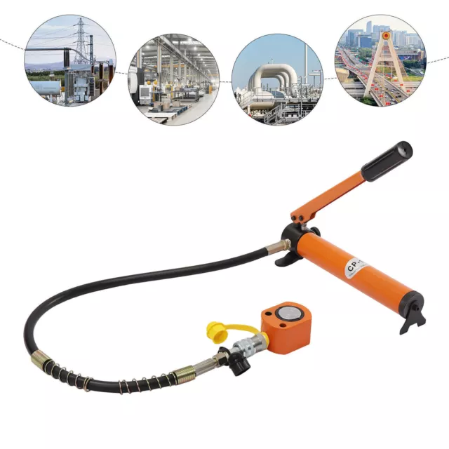 10 Tons Low Profile Hydraulic Jack Pump Ram Cylinder Manual Hydraulic Hand Pump