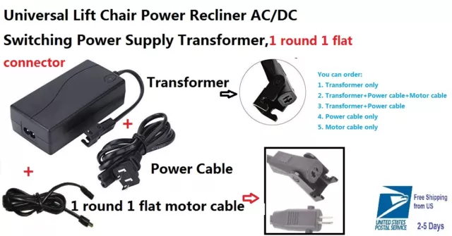 Ashley Okin Limoss Lift Chair electric recliner 29V 2A Power Supply Transformer