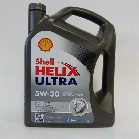 5 Liter 5W-30 Motoröl Shell Longlife Helix Ultra ECT C3 Pure Plus für BMW Chrysl