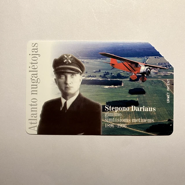 Vintage Phonecard Lithuania Stepono Darius Collection