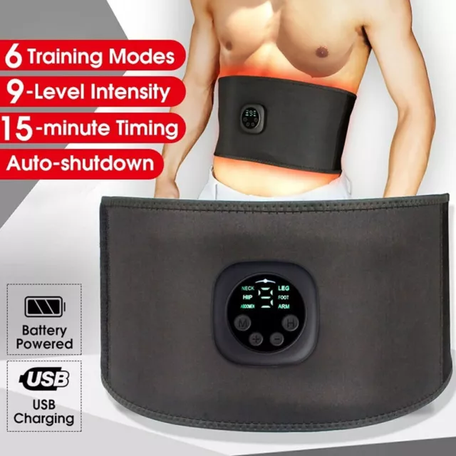 Abdominal EMS Muscle Stimulator Belt Electric ABS Fitness Toning Trainer Sticker