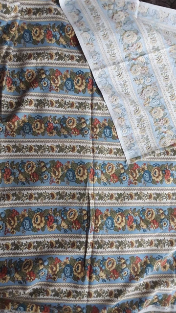 47" x 92" Waverly Fabric "Exeter Stripe" Scotchgard Finish