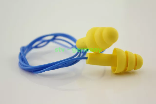 3M EAR Ohrenstöpsel Gehoerschutz Ultrafit YellowNeons 1110 mit Kordel