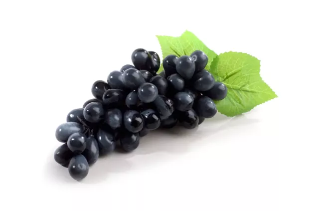 Best Artificial Large Bunch Black Grapes Decorative Plastic Fruit Bowl New