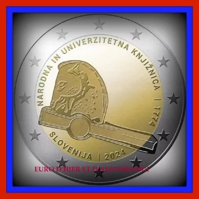 PREVENTE 2 EUROS Slovénie 2024 250 ans Bibliothèque nationale et
