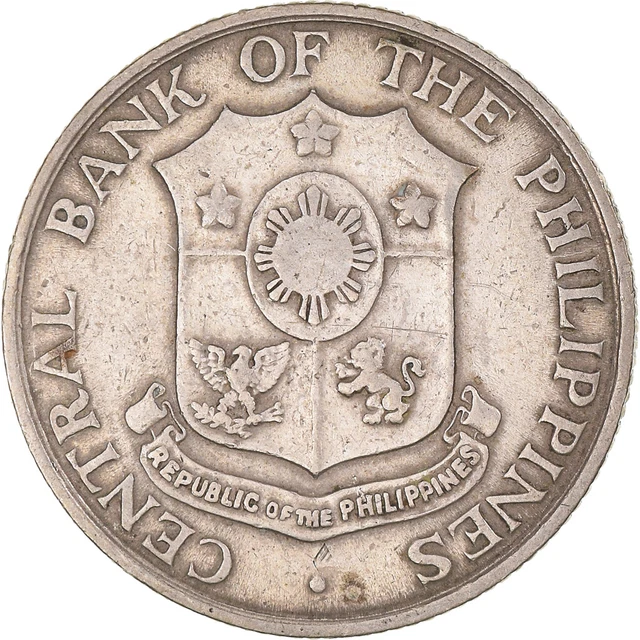 [#1042549] Coin, Philippines, 25 Centavos, 1966, EF, Copper-Nickel-Zinc,