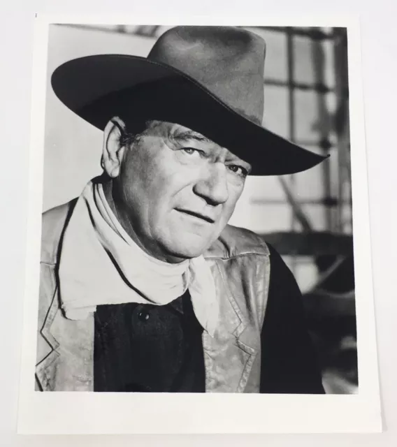 JOHN WAYNE 8X10 Glossy Black and White Photo Portrait Picture Cowboy Image B&W
