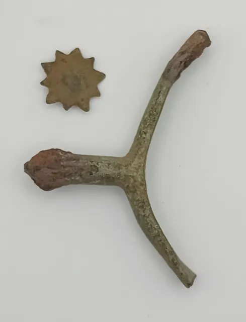 Post Medieval Rowel Spur Terminal With Spur 17th Century Metal Detecting Find