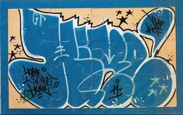 Œuvre D'art Graffiti Signée IEA ONE - Markers Sur Papier épais A3 - Thème Street Art