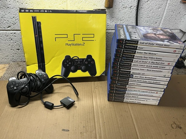 SONY PLAYSTATION Slim Black Console Bundle Boxed 17 Games