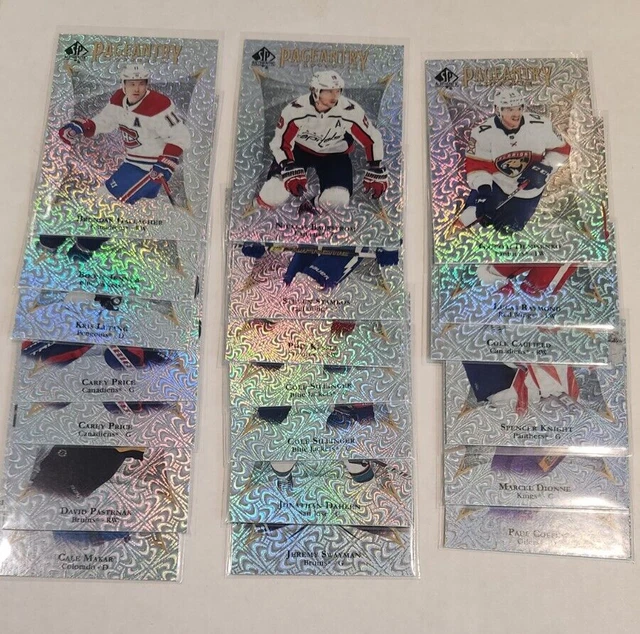 2021-22 SP Authentic Pageantry 20 card lot Caufield-Raymond-Knight-Swayman+