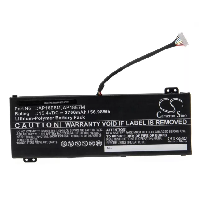 Batterie 3700mAh pour Acer Nitro 5 AN515-43, AN515-44, AN515-52, AN515-54