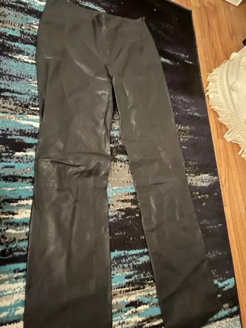 Vintage Avon Celli Leather Woman’s Ladies Pants Made In Italy Italian 44/111 *