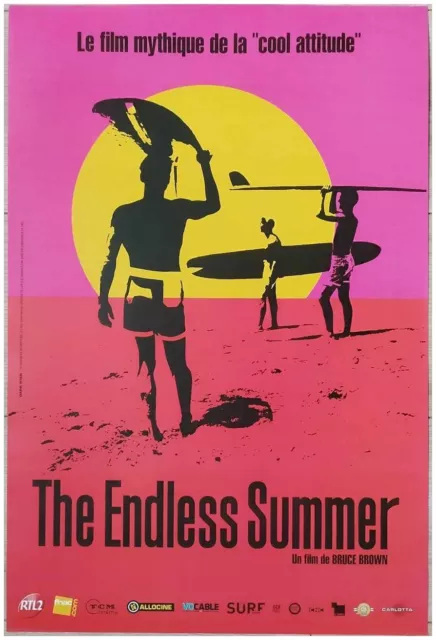 THE ENDLESS SUMMER Affiche Cinéma ROULEE 60x40 cm Movie Poster Bruce Brown R2023