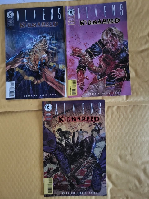 Aliens Kidnapped 1-3 Complete Set, Dark Horse Comics, 1997, Good condition