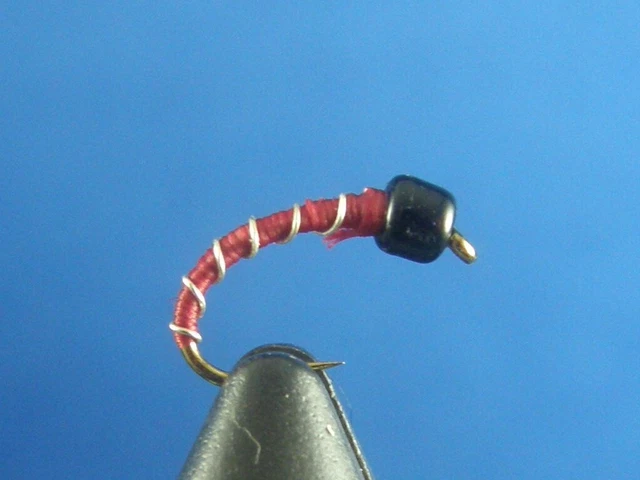 1 dozen Zebra Midge Red #18, Nymphs, Trout, NR!