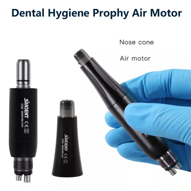 Dental Hygiene Prophy Handpiece Slow Speed 1:1 360º Swivel Air Motor 4 Hole New