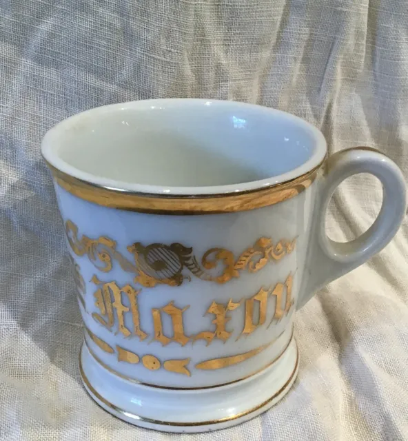 Antique Charles Field Haviland Limoges Shaving Mug F.s. Maxon Elaborate Gold