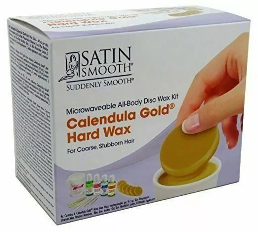Satin Smooth Microwaveable Disc Wax Kit Calendula Gold