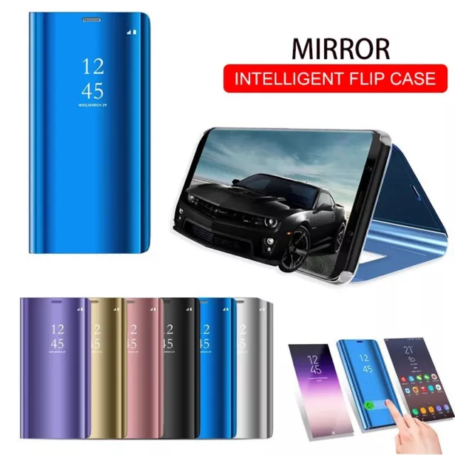 Smart Mirror Flip Cover View Phone Case Stand For Huawei P40 P30 P20 Pro Mate 30