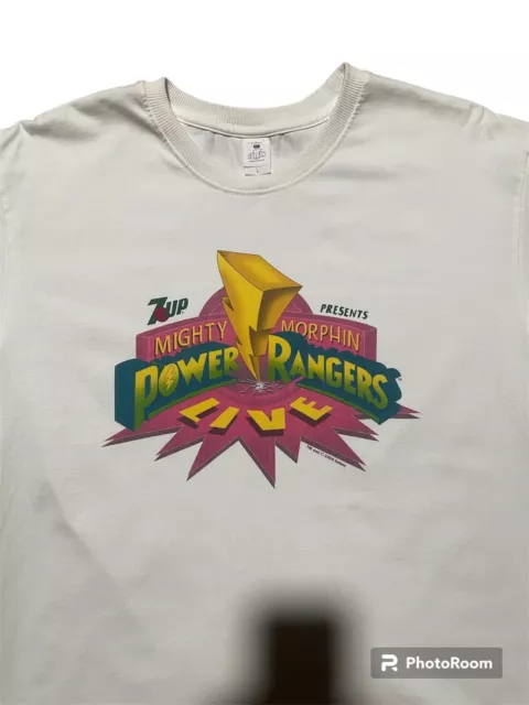 VINTAGE 1994 MIGHTY Morphin Power Rangers 7up Promo T-shirt Size L $66. ...