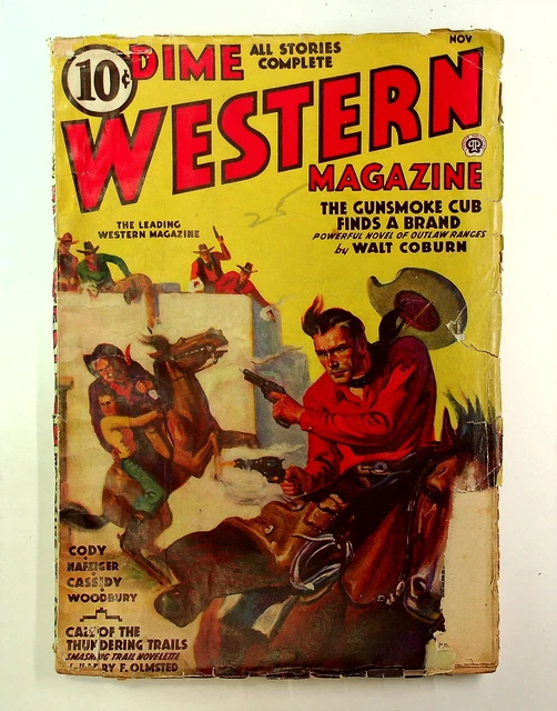 Dime Western Magazine Pulp Nov 1938 Vol. 22 #3 GD+ 2.5
