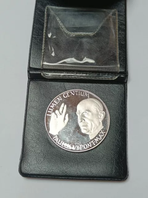 medaglia anno SANTO 1975 PAOLO VI PROOF ARGENTO-LUMEN-GENTIUM 22 GRAMMI