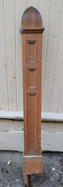 Fine Antique Architectural Salvage Oak Newel Post 58"x6"x6" Eastlake Victorian