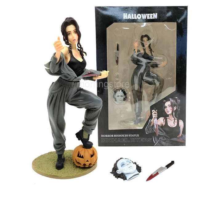 Halloween Michael Myers 8'' Female Figure Horror Killer Statue Collectible Model