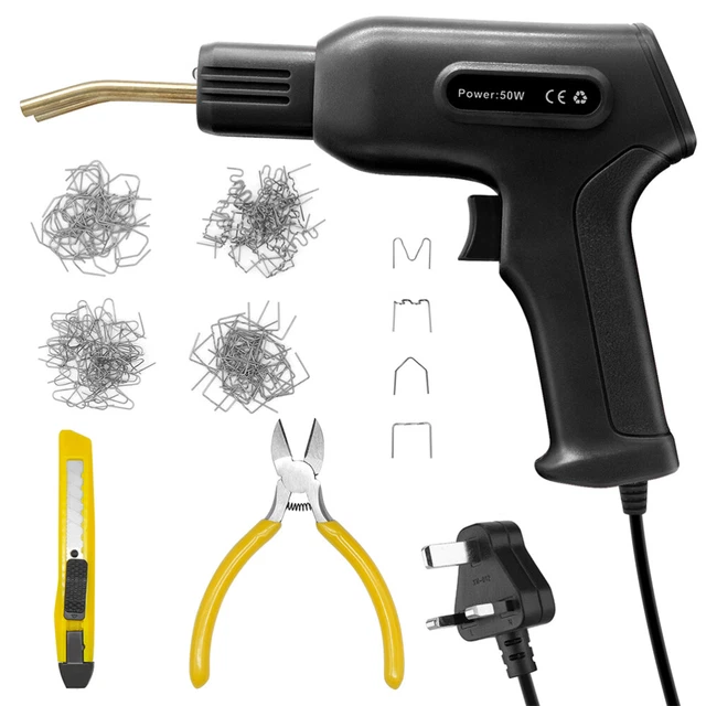 1 set kit riparazione paraurti auto cucitrice a caldo portatile cucitrice a caldo saldatrice a caldo (spina UK