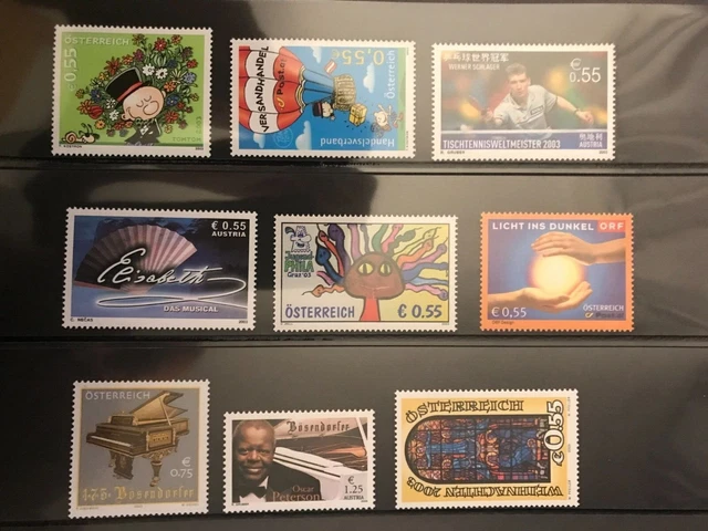 Österreich 2003 Jahrgang aus ABO-Lieferung mit allen Blocks postfrisch