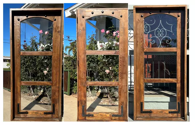 Rustic reclaimed solid lumber door farmhouse wine room castle storybook IN STOCK