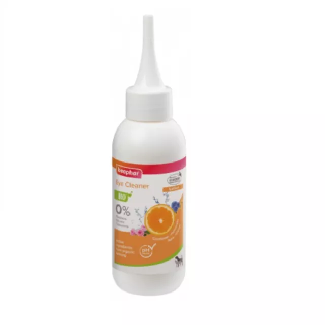 BEAPHAR Loción Ocular Bio Perro y Gato, Bote 100 ml